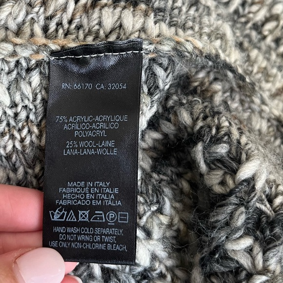 Moth (Anthropologie) oversized black/grey cardigan sweater- M/L - Picture 5 of 6